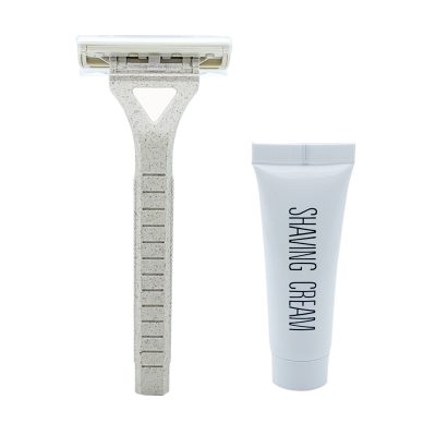 Hotel twin blade disposable wheat straw razo (1)