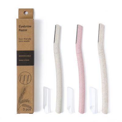 Nature wheat straw biodegradable eyebrow razor (4)